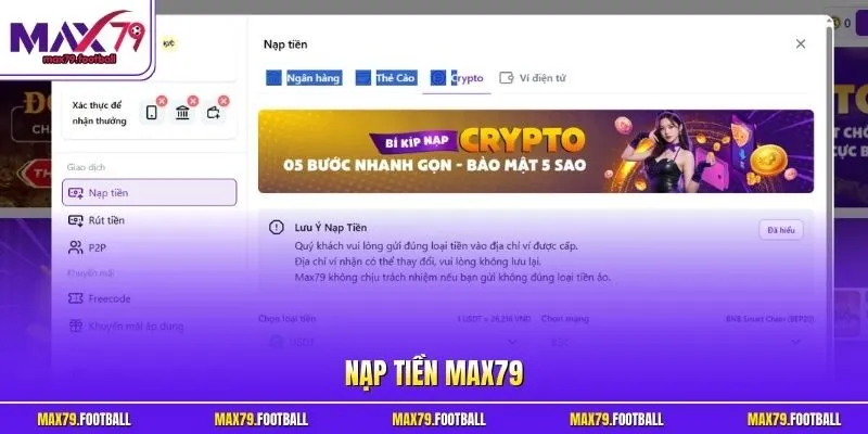 Nạp tiền MAX79