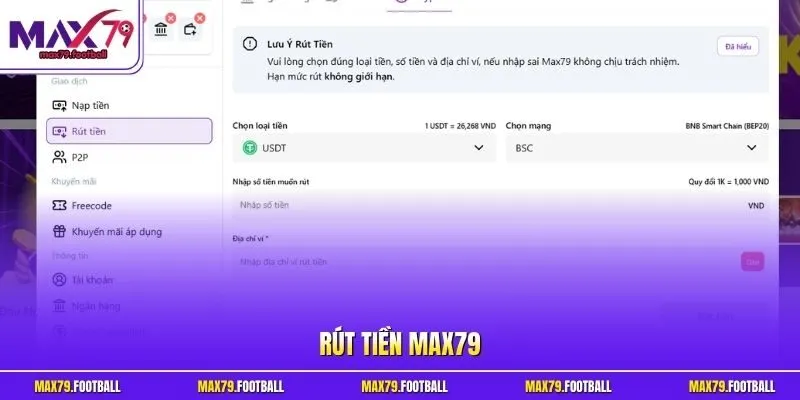 Rút tiền MAX79